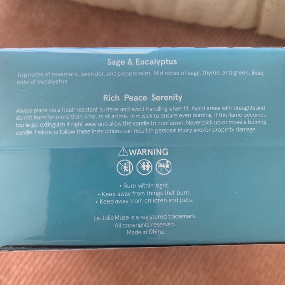 ♦️♦️SOY CANDLE LA Jolie Muse Sage and Eucalyptus Natural - Picture 2 of 2